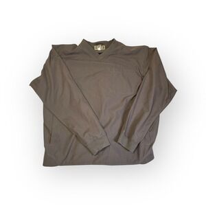 Duluth Trading‎ Co Pullover V Neck Pocket Long Sleeve Men's L Gray Polyester